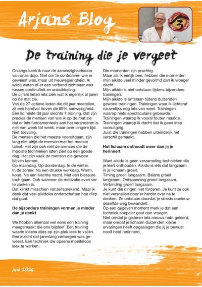 De Training Die Je Vergeet