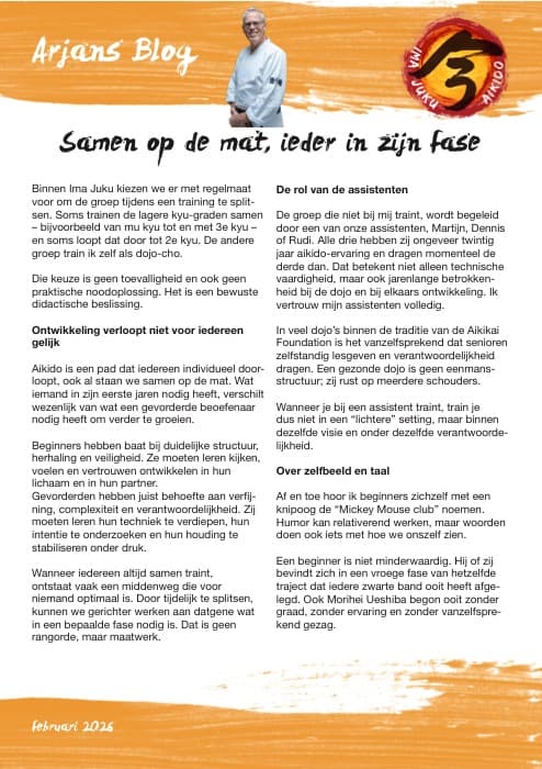Samen Op De Mat, Ieder In Zijn Fase